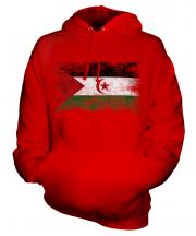 Western Sahara Distressed Flag Unisex Adult Hoodie