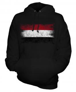 Yemen Distressed Flag Unisex Adult Hoodie