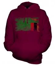 Zambia Distressed Flag Unisex Adult Hoodie