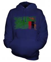 Zambia Distressed Flag Unisex Adult Hoodie