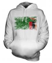 Zambia Distressed Flag Unisex Adult Hoodie