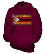 Zimbabwe Distressed Flag Unisex Adult Hoodie