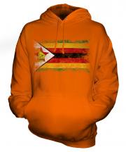 Zimbabwe Distressed Flag Unisex Adult Hoodie