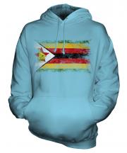 Zimbabwe Distressed Flag Unisex Adult Hoodie