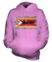 Zimbabwe Distressed Flag Unisex Adult Hoodie