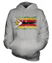 Zimbabwe Distressed Flag Unisex Adult Hoodie