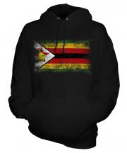 Zimbabwe Distressed Flag Unisex Adult Hoodie