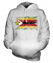 Zimbabwe Distressed Flag Unisex Adult Hoodie