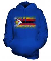 Zimbabwe Distressed Flag Unisex Adult Hoodie