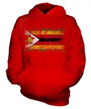 Zimbabwe Distressed Flag Unisex Adult Hoodie