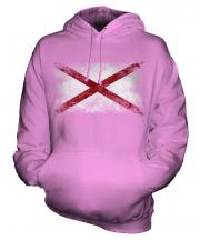 Alabama State Distressed Flag Unisex Adult Hoodie