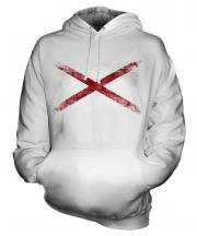 Alabama State Distressed Flag Unisex Adult Hoodie