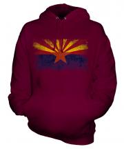 Arizona State Distressed Flag Unisex Adult Hoodie