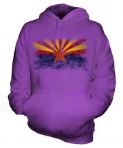 Arizona State Distressed Flag Unisex Adult Hoodie