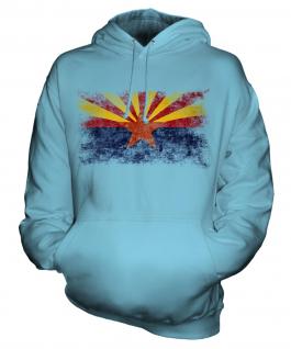 Arizona State Distressed Flag Unisex Adult Hoodie