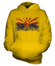 Arizona State Distressed Flag Unisex Adult Hoodie
