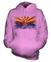 Arizona State Distressed Flag Unisex Adult Hoodie