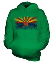 Arizona State Distressed Flag Unisex Adult Hoodie
