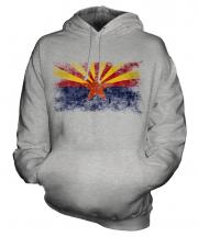 Arizona State Distressed Flag Unisex Adult Hoodie