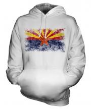 Arizona State Distressed Flag Unisex Adult Hoodie