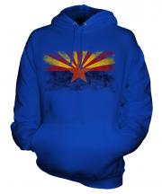 Arizona State Distressed Flag Unisex Adult Hoodie