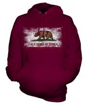 California State Distressed Flag Unisex Adult Hoodie