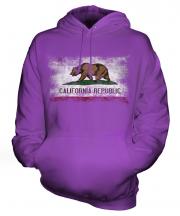 California State Distressed Flag Unisex Adult Hoodie