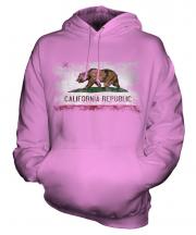 California State Distressed Flag Unisex Adult Hoodie