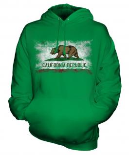 California State Distressed Flag Unisex Adult Hoodie