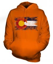Colorado State Distressed Flag Unisex Adult Hoodie