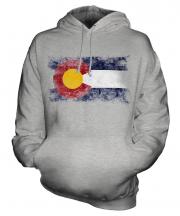 Colorado State Distressed Flag Unisex Adult Hoodie