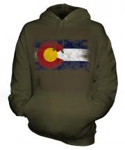 Colorado State Distressed Flag Unisex Adult Hoodie
