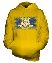 Connecticut State Distressed Flag Unisex Adult Hoodie