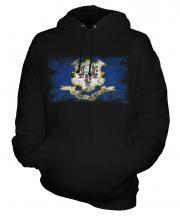Connecticut State Distressed Flag Unisex Adult Hoodie