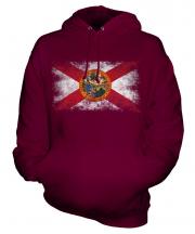 Florida State Distressed Flag Unisex Adult Hoodie