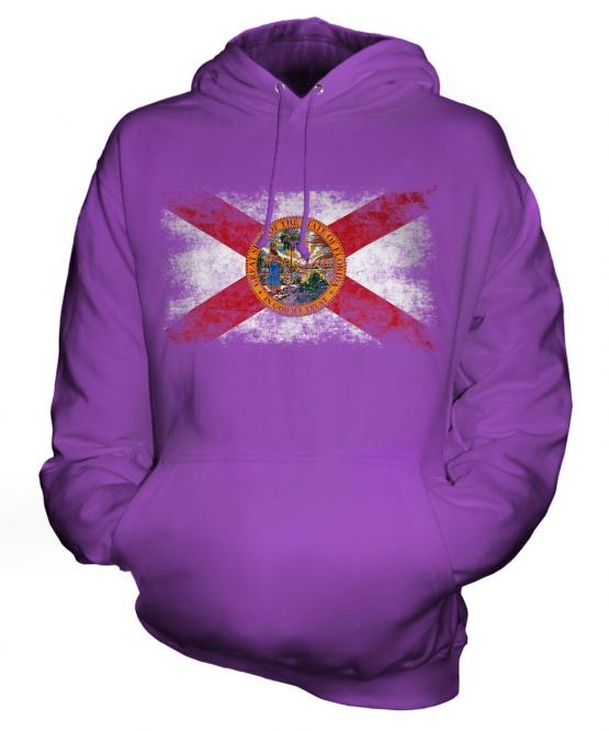 Florida State Distressed Flag Unisex Adult Hoodie