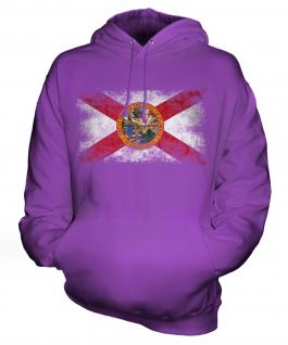 Florida State Distressed Flag Unisex Adult Hoodie
