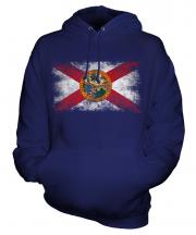 Florida State Distressed Flag Unisex Adult Hoodie