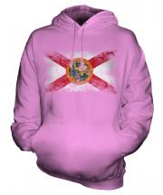 Florida State Distressed Flag Unisex Adult Hoodie