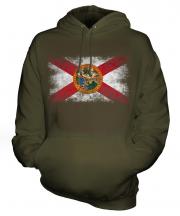 Florida State Distressed Flag Unisex Adult Hoodie