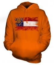 Georgia State Distressed Flag Unisex Adult Hoodie