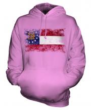 Georgia State Distressed Flag Unisex Adult Hoodie