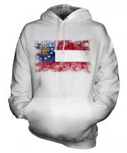 Georgia State Distressed Flag Unisex Adult Hoodie