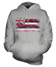Hawaii State Distressed Flag Unisex Adult Hoodie