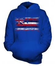 Hawaii State Distressed Flag Unisex Adult Hoodie