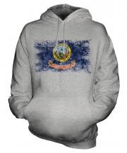 Idaho State Distressed Flag Unisex Adult Hoodie