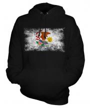 Illinois State Distressed Flag Unisex Adult Hoodie