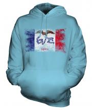 Iowa State Distressed Flag Unisex Adult Hoodie