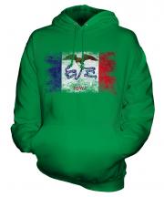 Iowa State Distressed Flag Unisex Adult Hoodie
