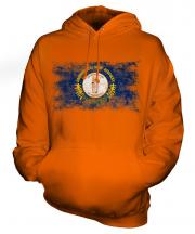 Kentucky State Distressed Flag Unisex Adult Hoodie